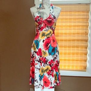 Linda USA Floral Halter Dress